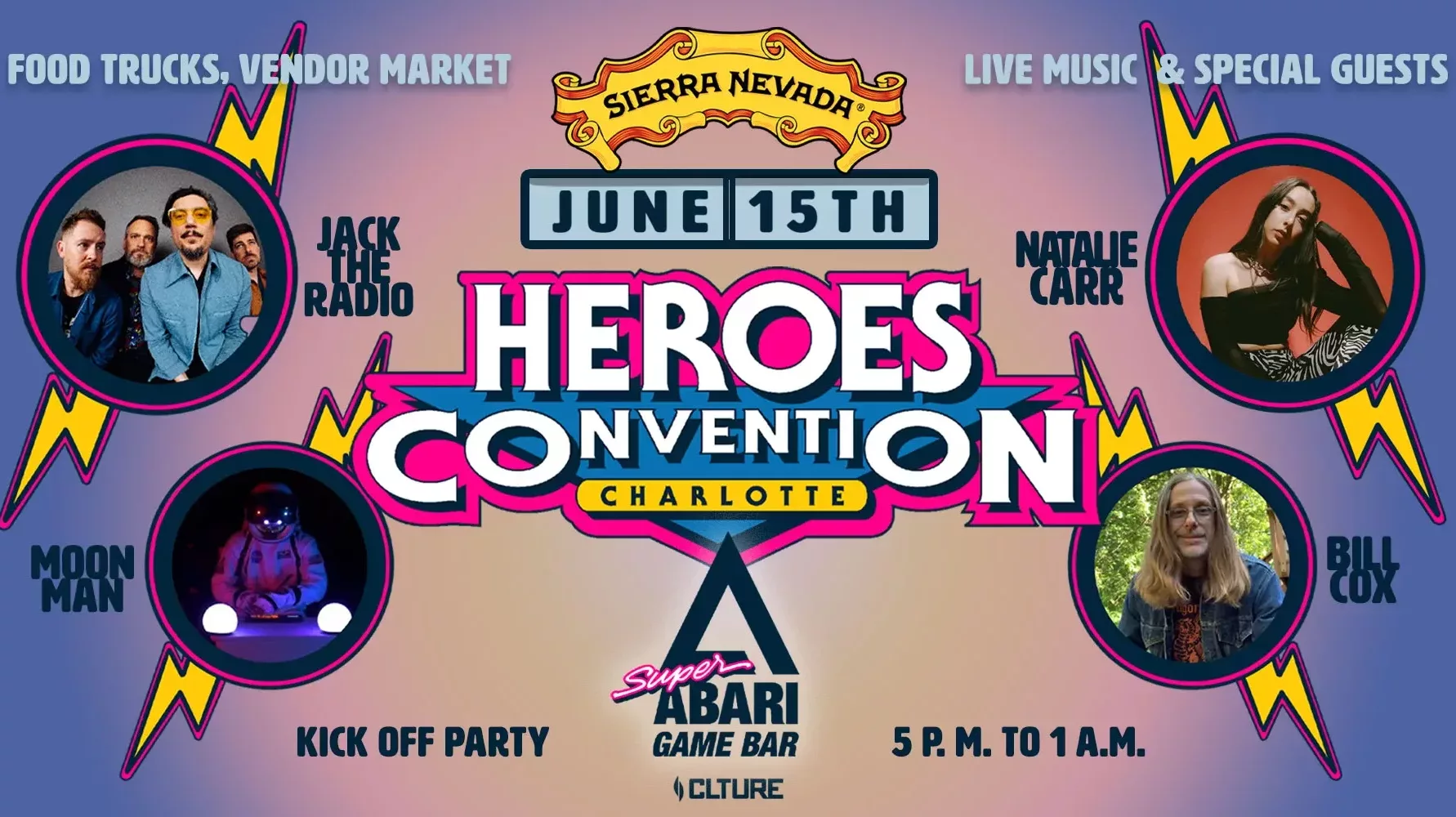 HeroesCon KickOff Party 2023 at Super Abari Game Bar CLTure