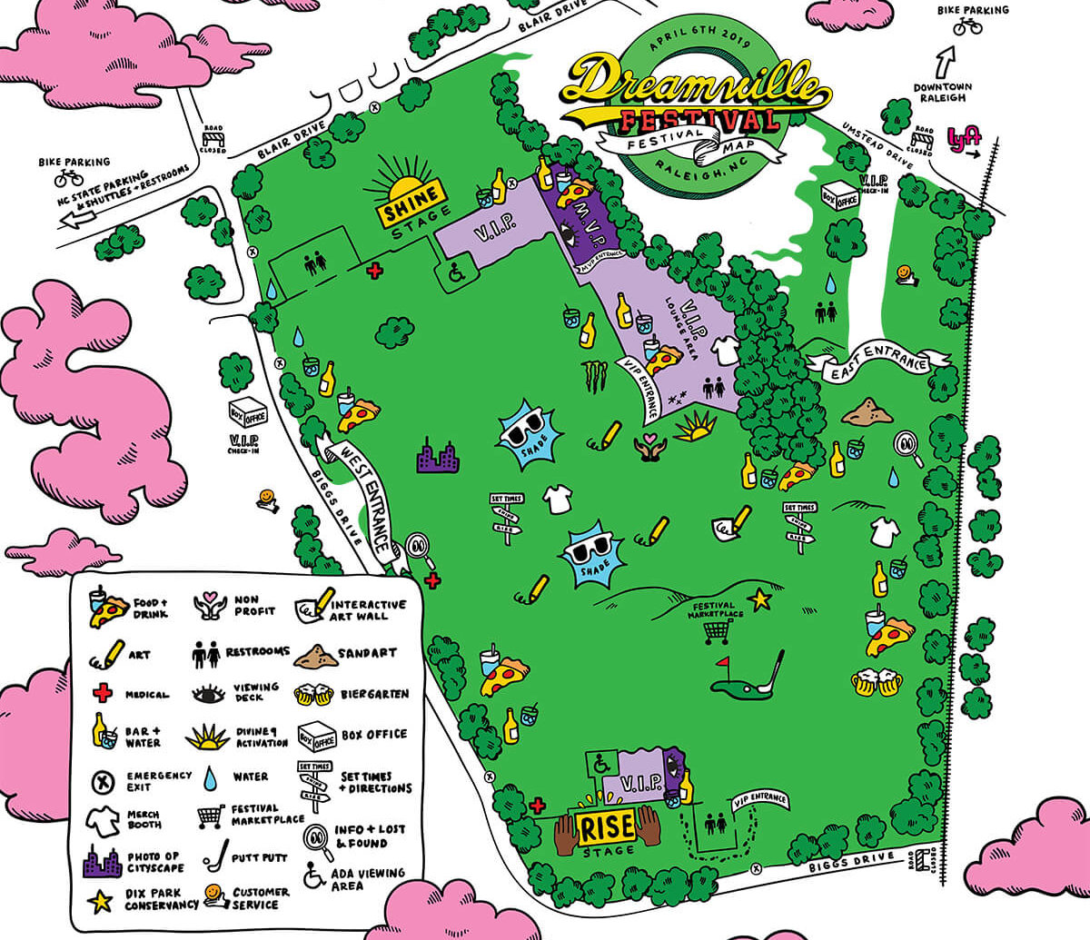 Dreamville Festival 2019 Public Map CLTure